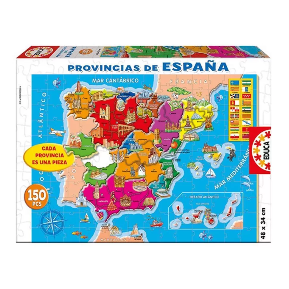 Educa Borras Puzzles Y Educativos^150 Provincias Espana