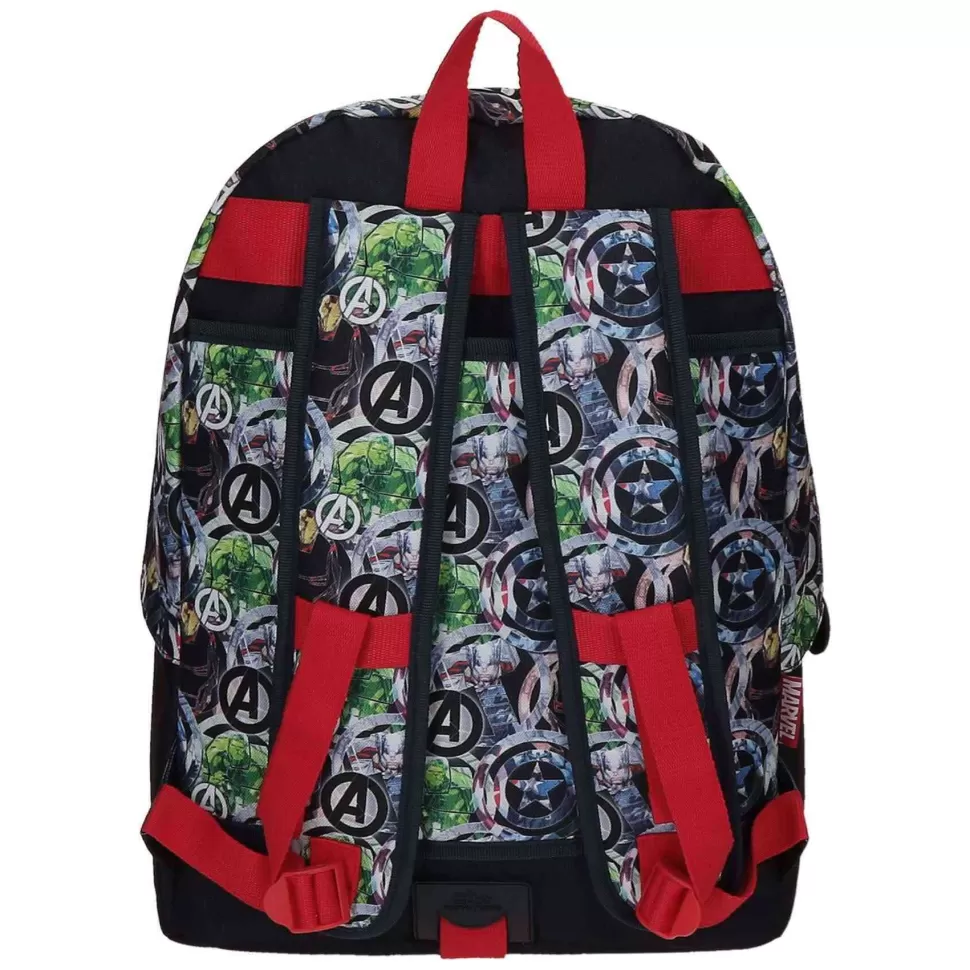 Avengers Vuelta Al Cole^ Armour Up Mochila Azul Adaptable A Carro 42 Cm