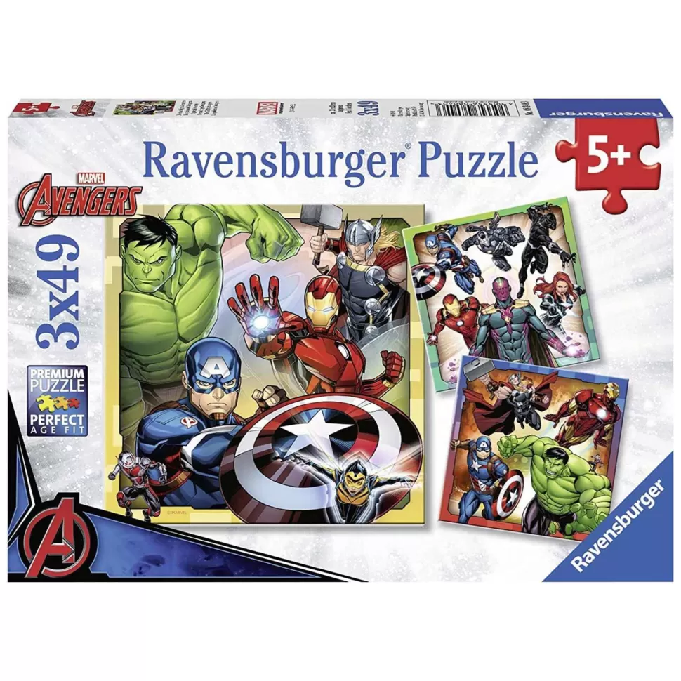 Avengers Puzzles Y Educativos^ Puzzle 3 X 49 Piezas