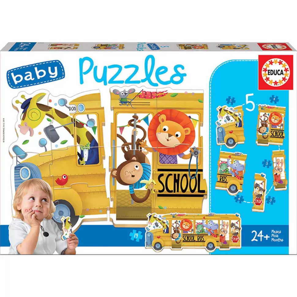 Educa Borras Baby Puzzles Bus De Animalitos* Puzzles Y Educativos