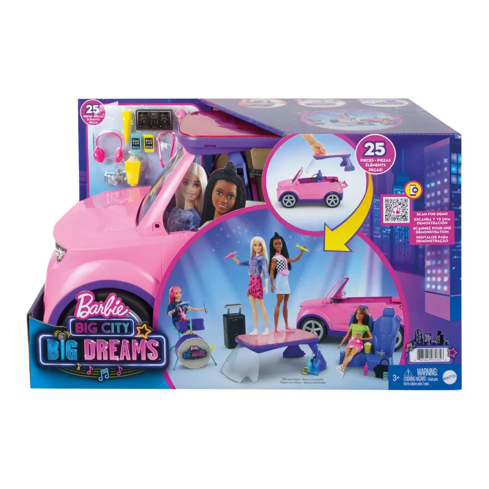 Barbie Dreamhouse Coche Musical Rosa Con Purpurina* Muñecas