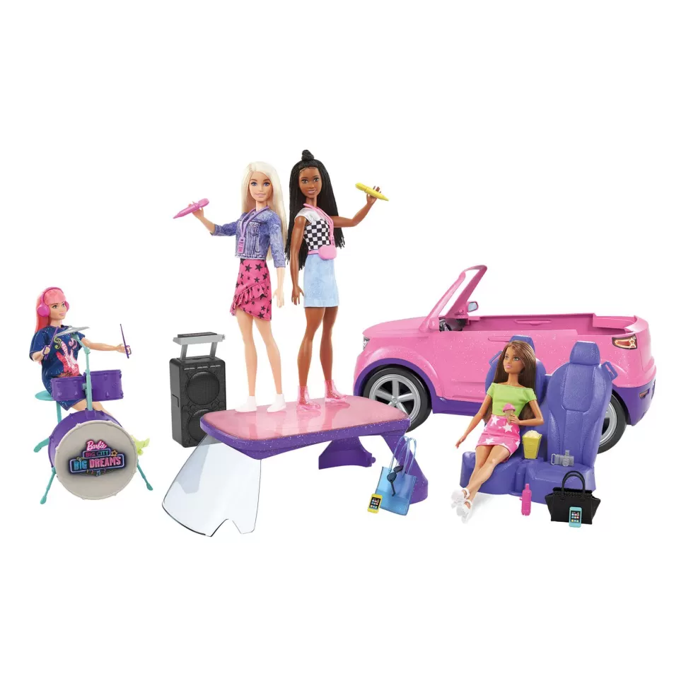 Barbie Dreamhouse Coche Musical Rosa Con Purpurina* Muñecas