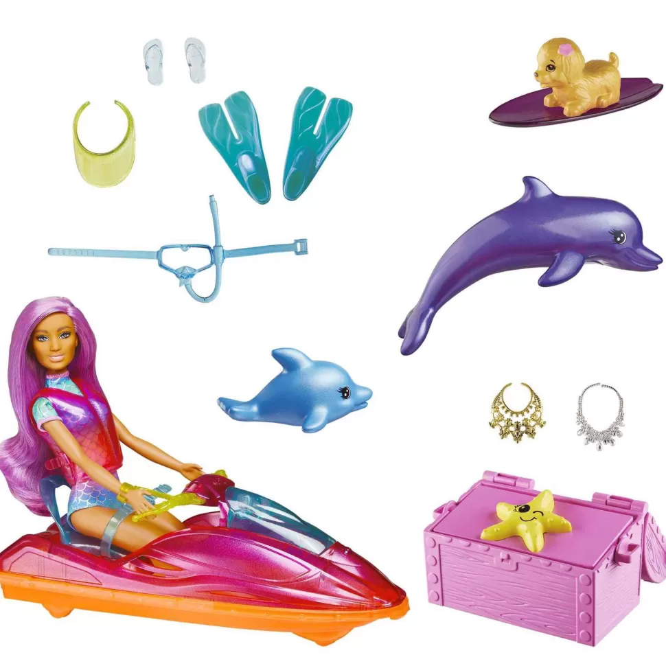 Barbie Muñecas^ Dreamtopia Muneca Con Moto De Agua 3 Anos