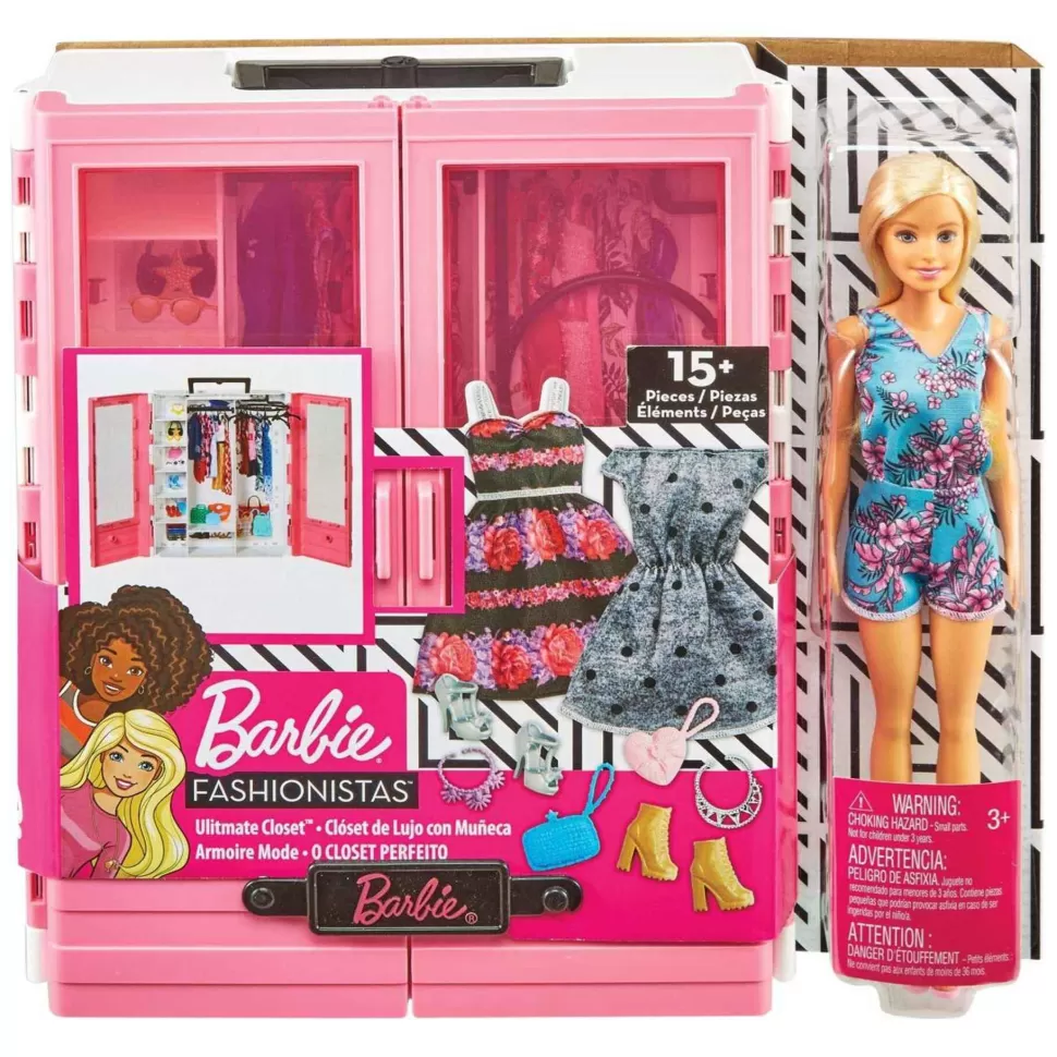 Barbie Fashionista Armario Portatil Con Muneca Y Complementos* Muñecas