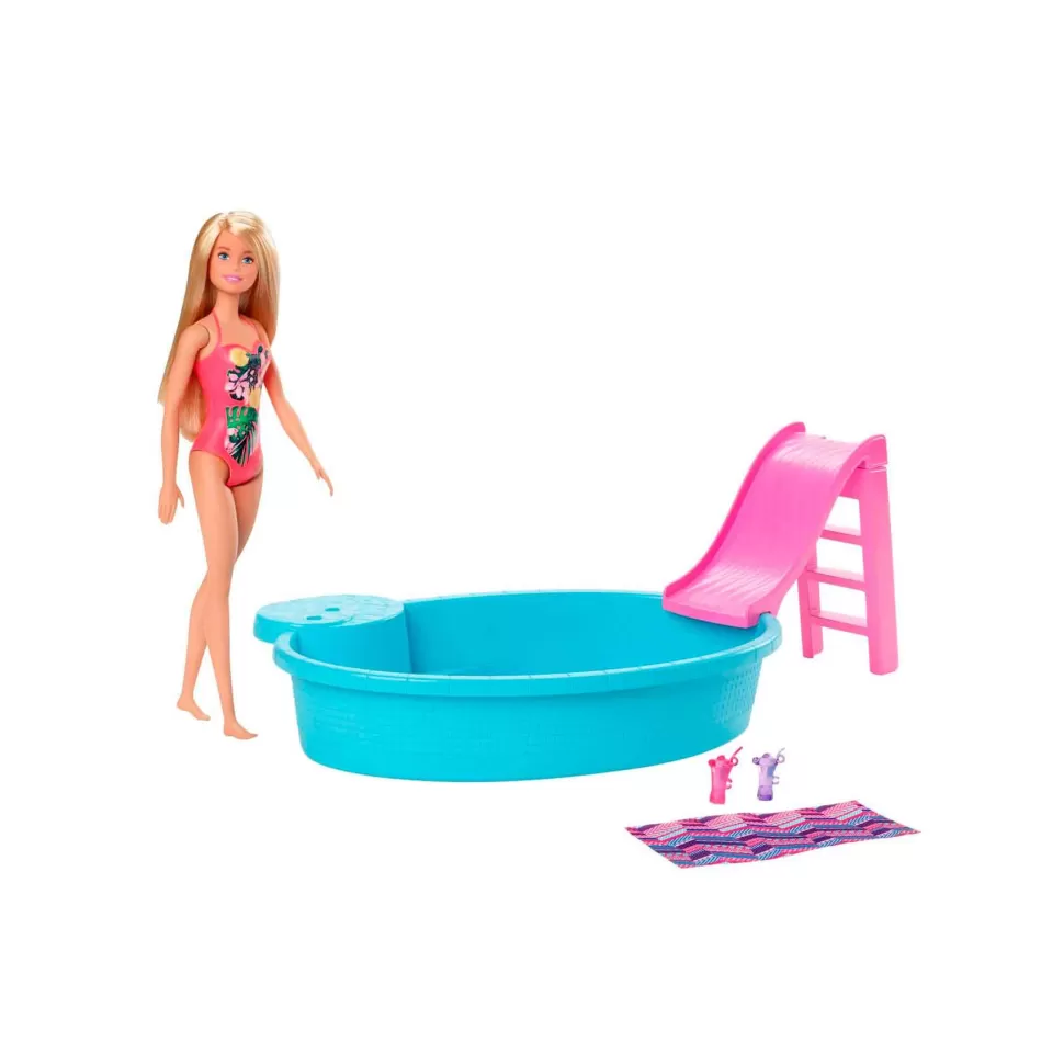 Barbie Muneca Con Piscina Y Accesorios 3 Anos* Muñecas