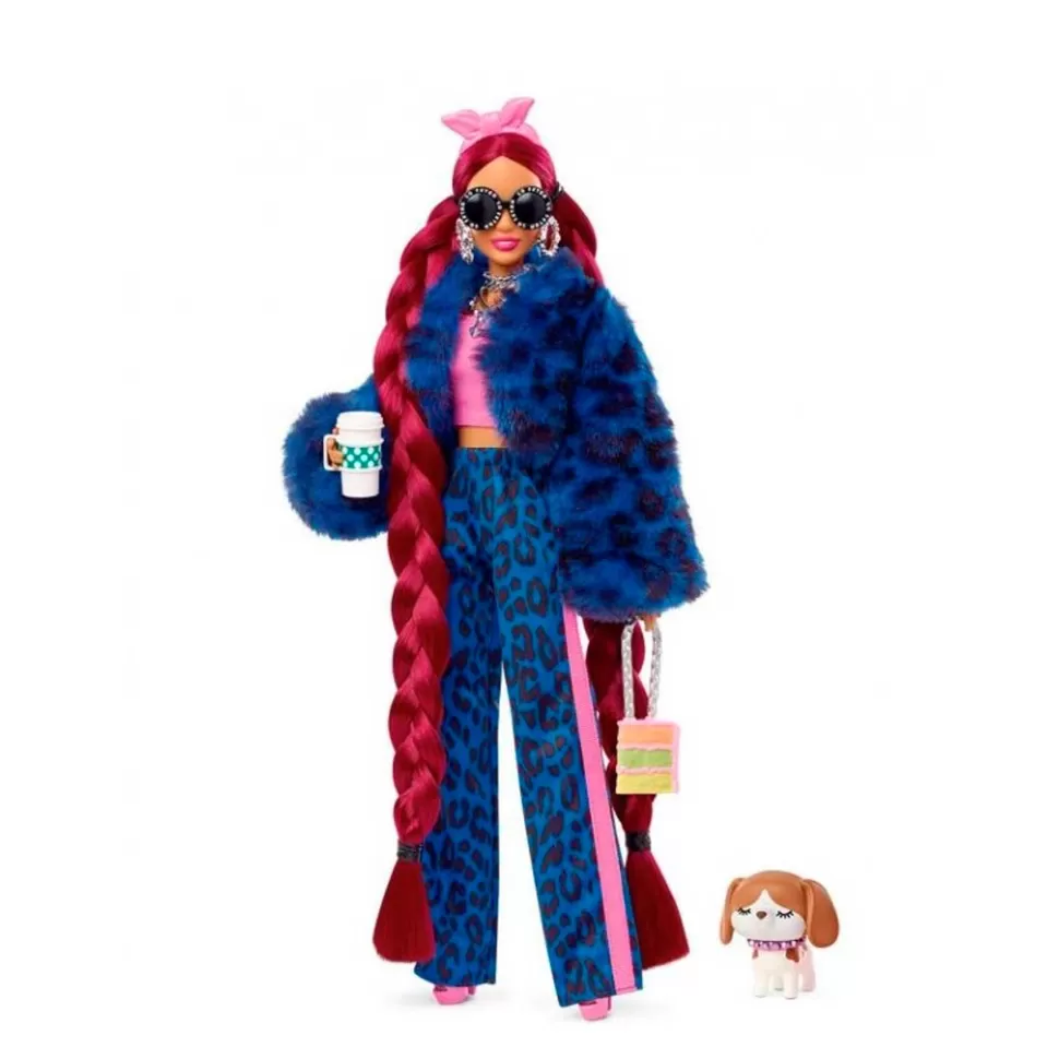 Barbie Muneca Extra Chandal Leopardo Azul 3 Anos* Muñecas