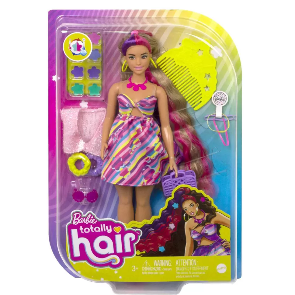 Barbie Muñecas^ Totally Hair Pelo Extralargo Flor