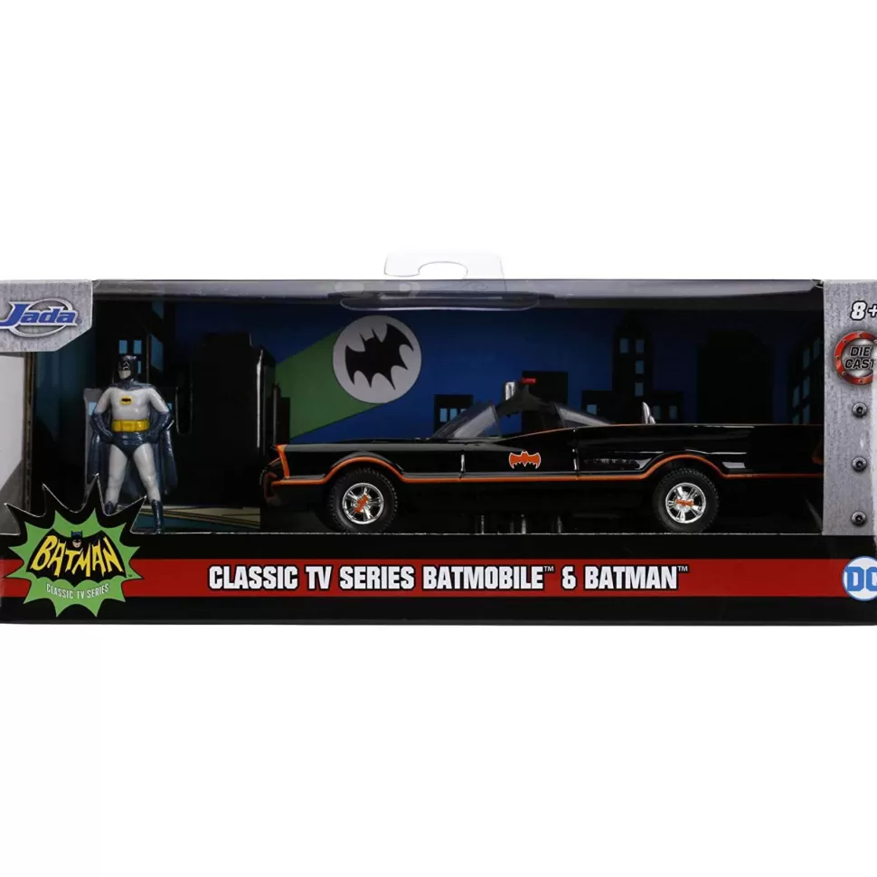 Batman Batmovil Coche Metal 1966 Classic Serie Tv Con Figura 1:32* Vehículos Y Radio Control