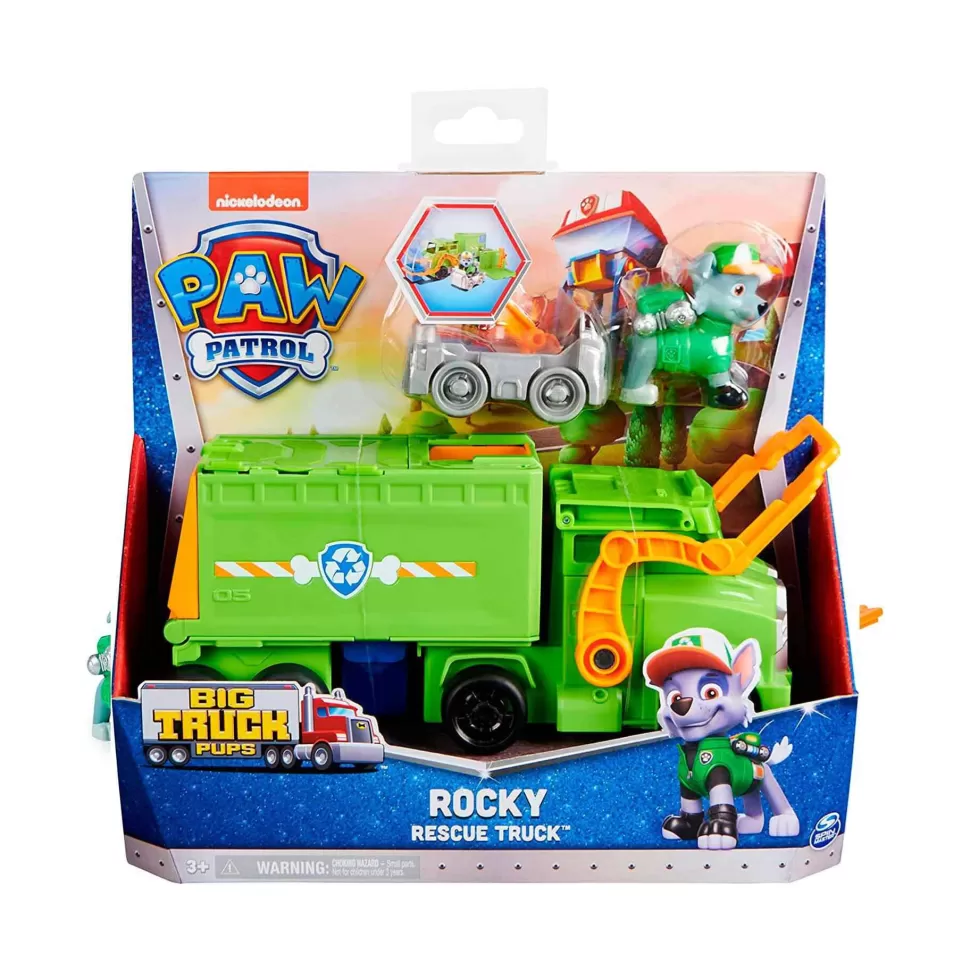 Patrulla Canina Paw Patrol Figuras Y Minimundos^Camion Transforma Modelo Rocky Con Figura