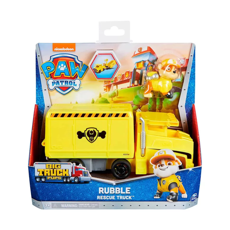 Patrulla Canina Paw Patrol Figuras Y Minimundos^Camion Transforma Modelo Rubble Con Figura