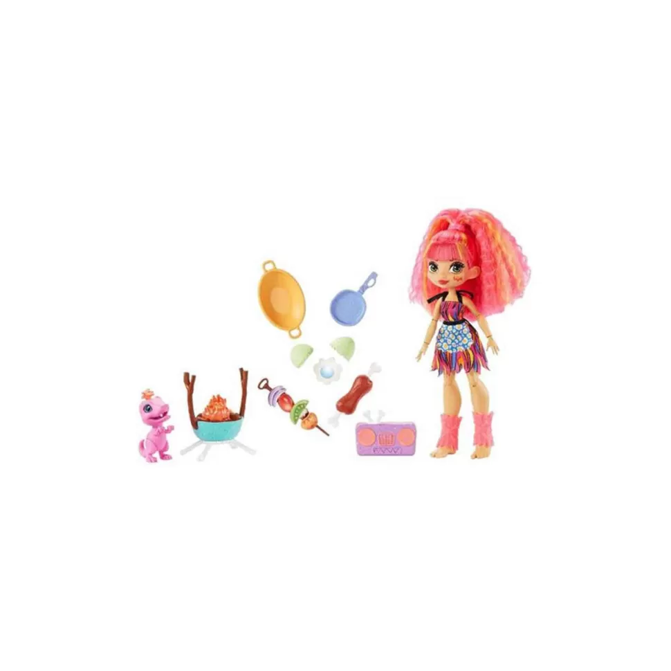 Cave Club Muñecas^ Playset Muneca Emberly Con Bbq