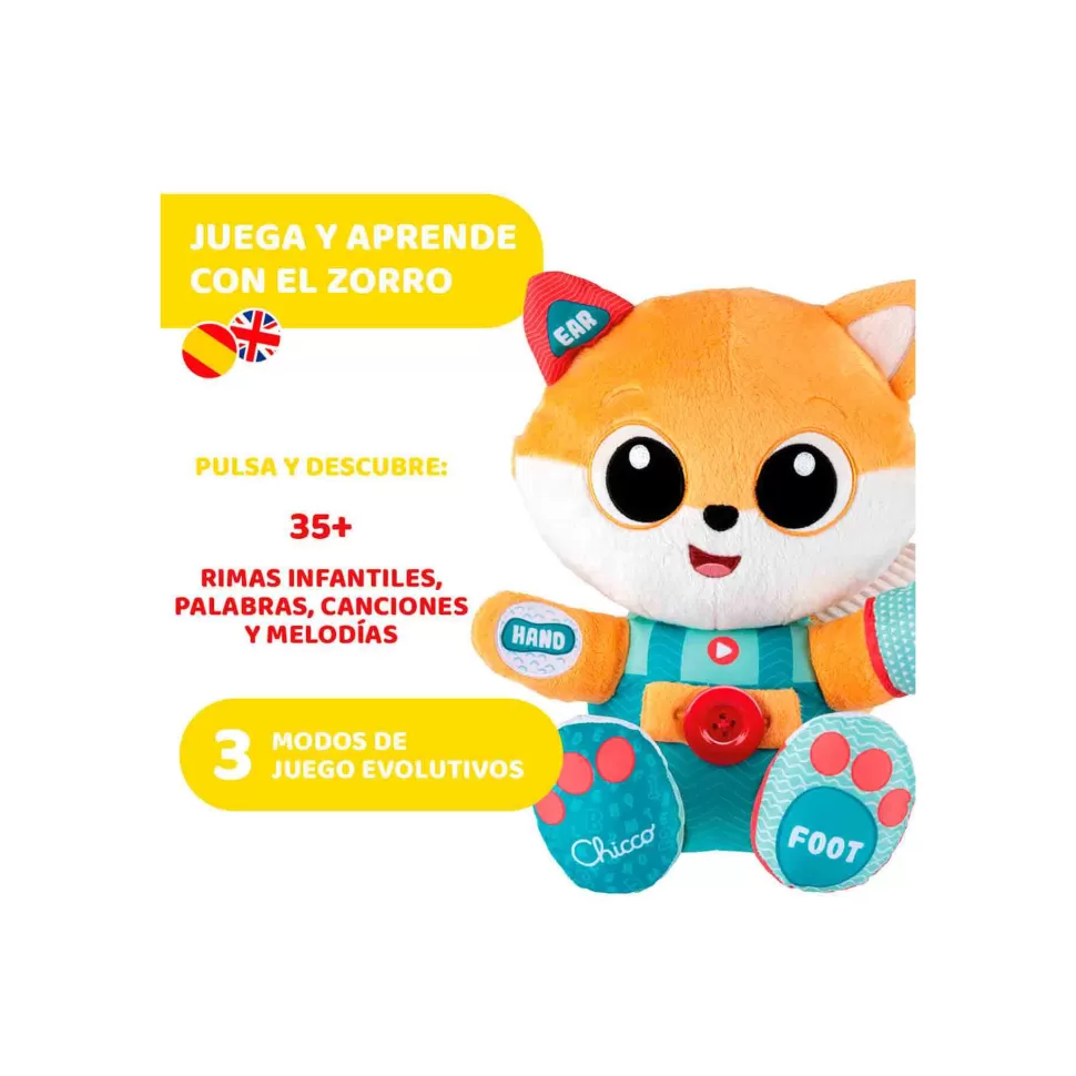 Chicco Foxy Bilingue Peluche Parlanchin E Interactivo* Primera Infancia