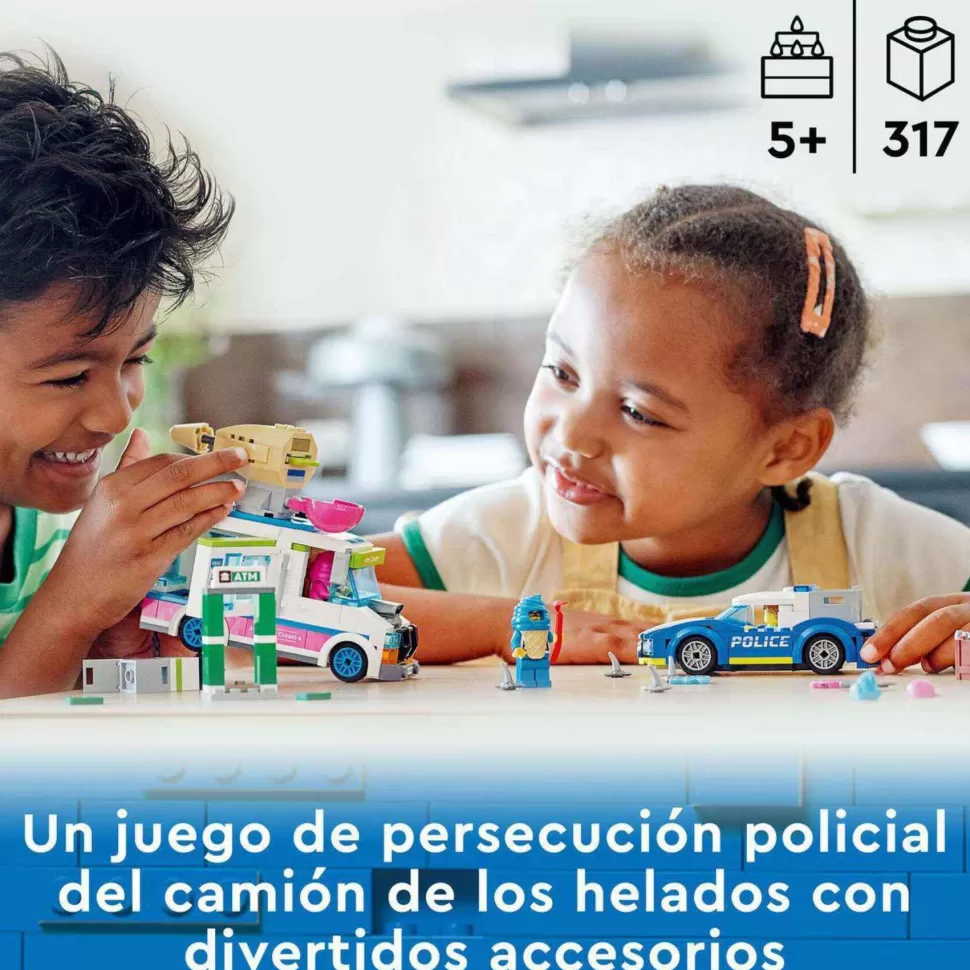 * Juegos De Construcción^ City 60314 Persecucion Policial Del Camion De Los Helados