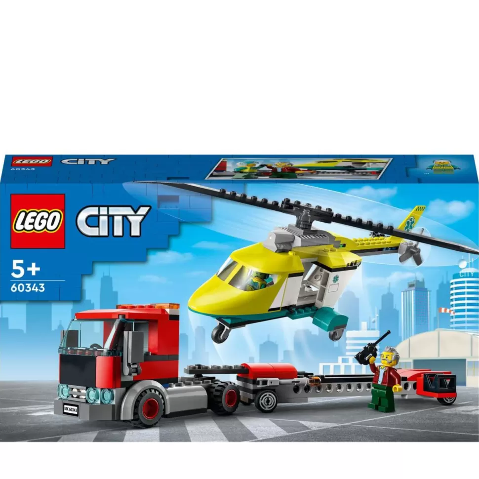 * Juegos De Construcción^ City 60343 Transporte Del Helicoptero De Rescate