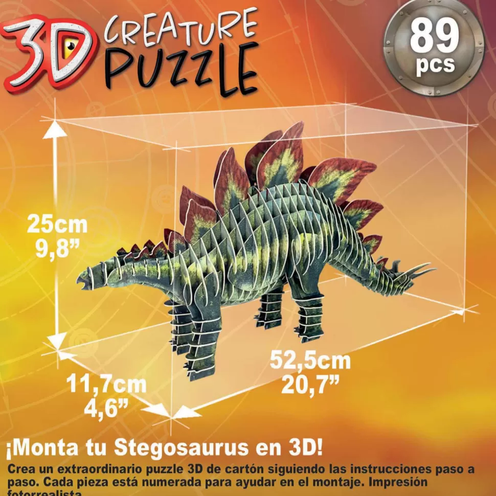 Educa Borras Puzzles Y Educativos^Creature Puzzle 3 Stegosaurus