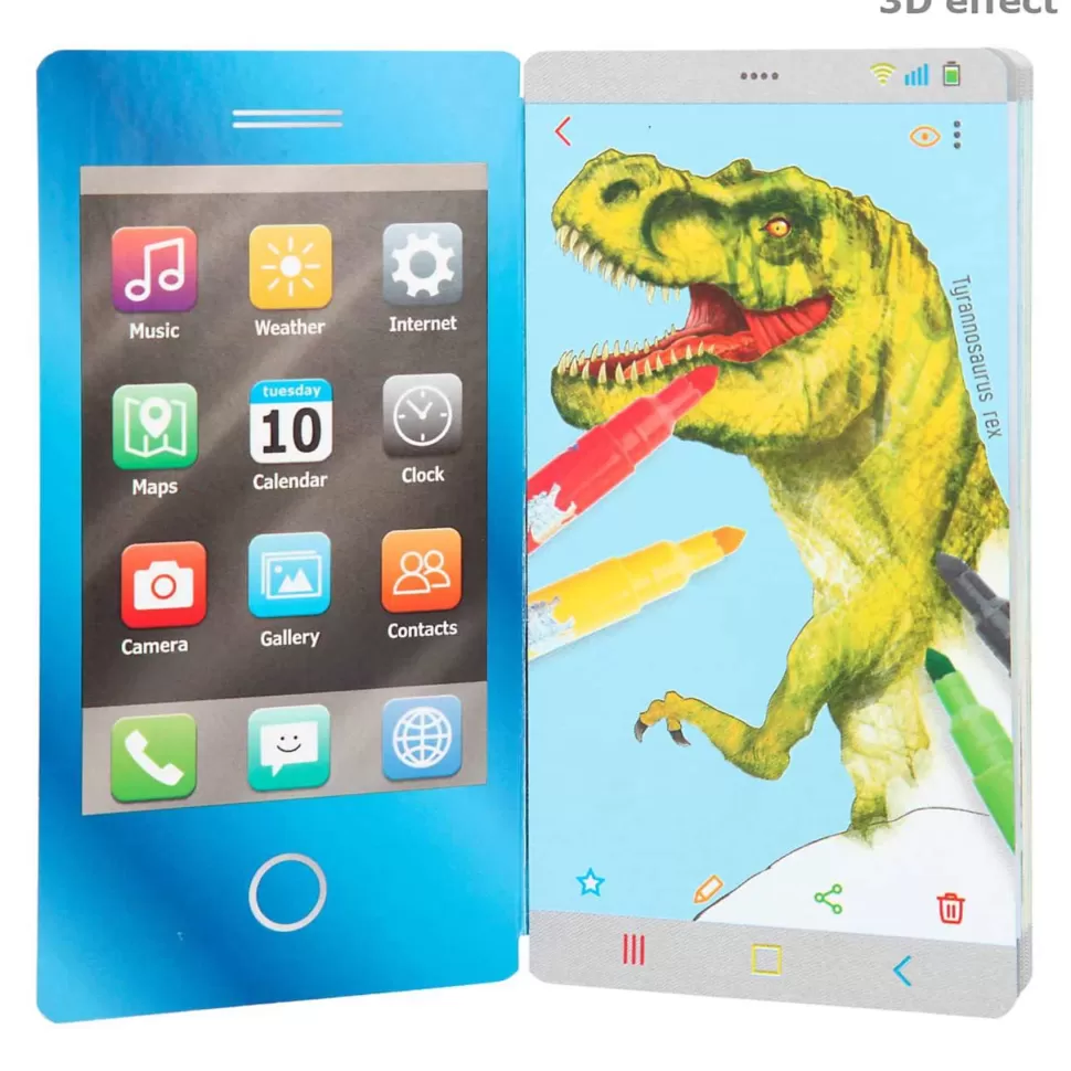 TopModel Dino World Mini Libro De Colorear Efecto 3D* Manualidades