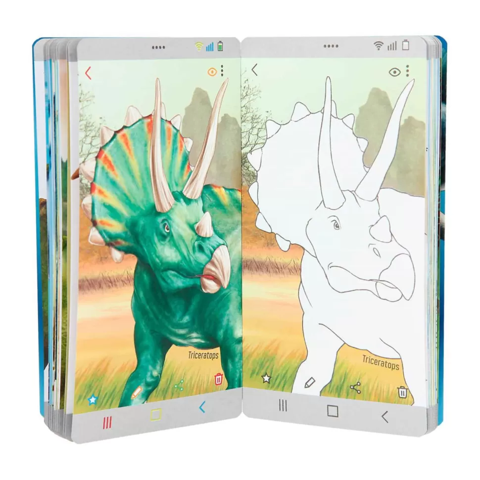 TopModel Dino World Mini Libro De Colorear Efecto 3D* Manualidades