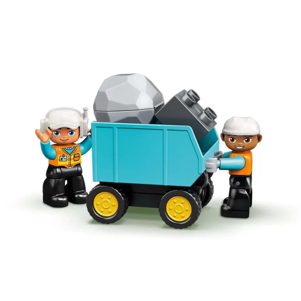 * Juegos De Construcción^ Duplo Town 10931 Camion Y Excavadora Con Orugas