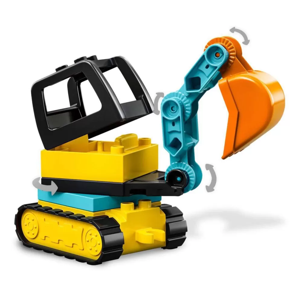 * Juegos De Construcción^ Duplo Town 10931 Camion Y Excavadora Con Orugas
