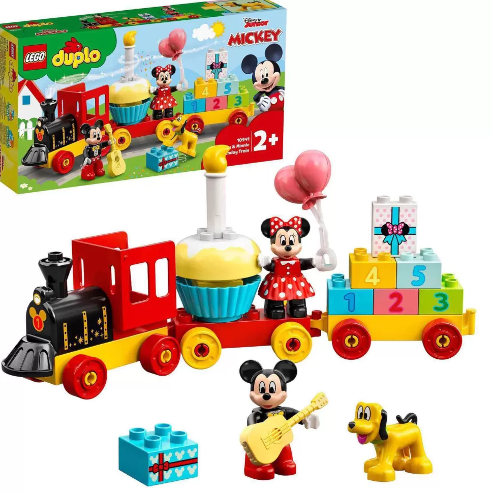 * Juegos De Construcción^ Duplo Tren De Cumpleanos De Mickey Y Minnie