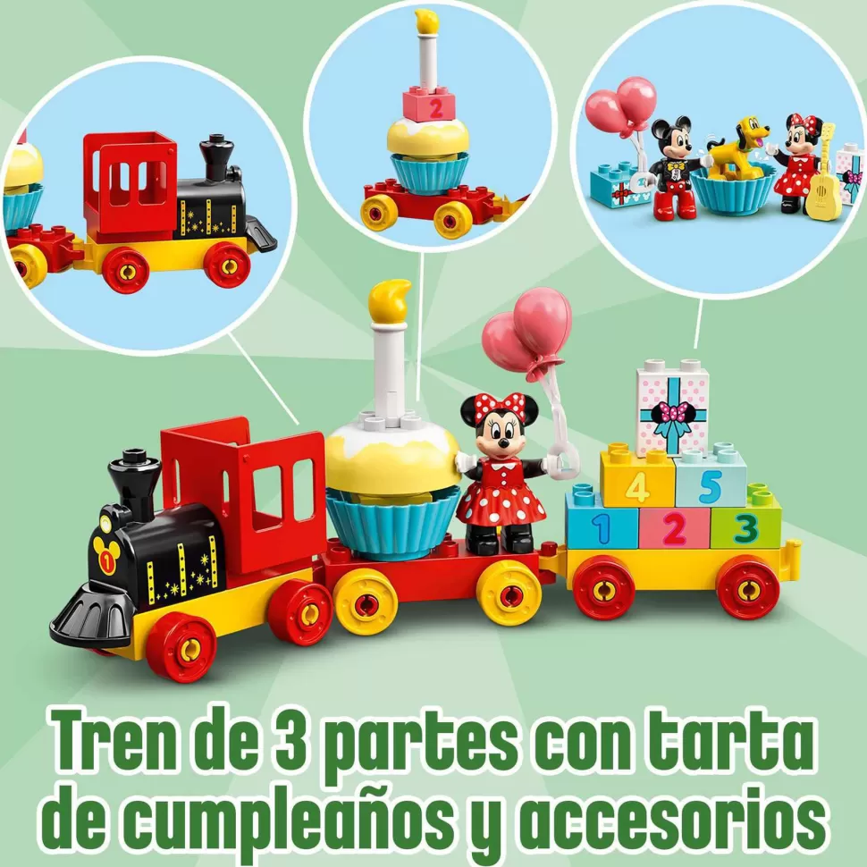 * Juegos De Construcción^ Duplo Tren De Cumpleanos De Mickey Y Minnie