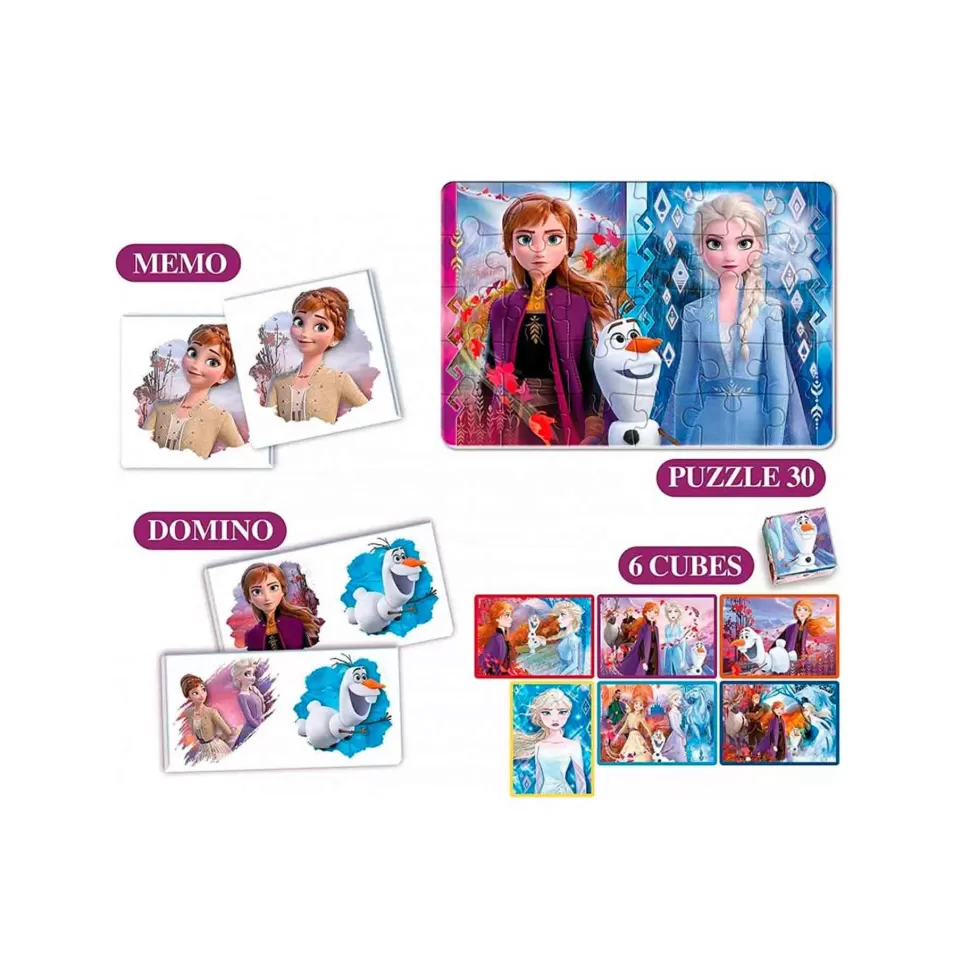 Frozen Puzzles Y Educativos^Edukit 4 En 1