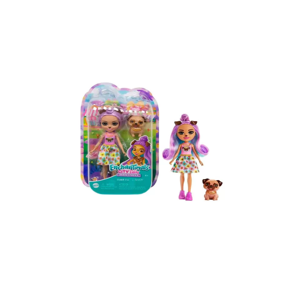 Enchantimals City Tails Penna Pug Muneca Con Mascota 4 Anos* Muñecas