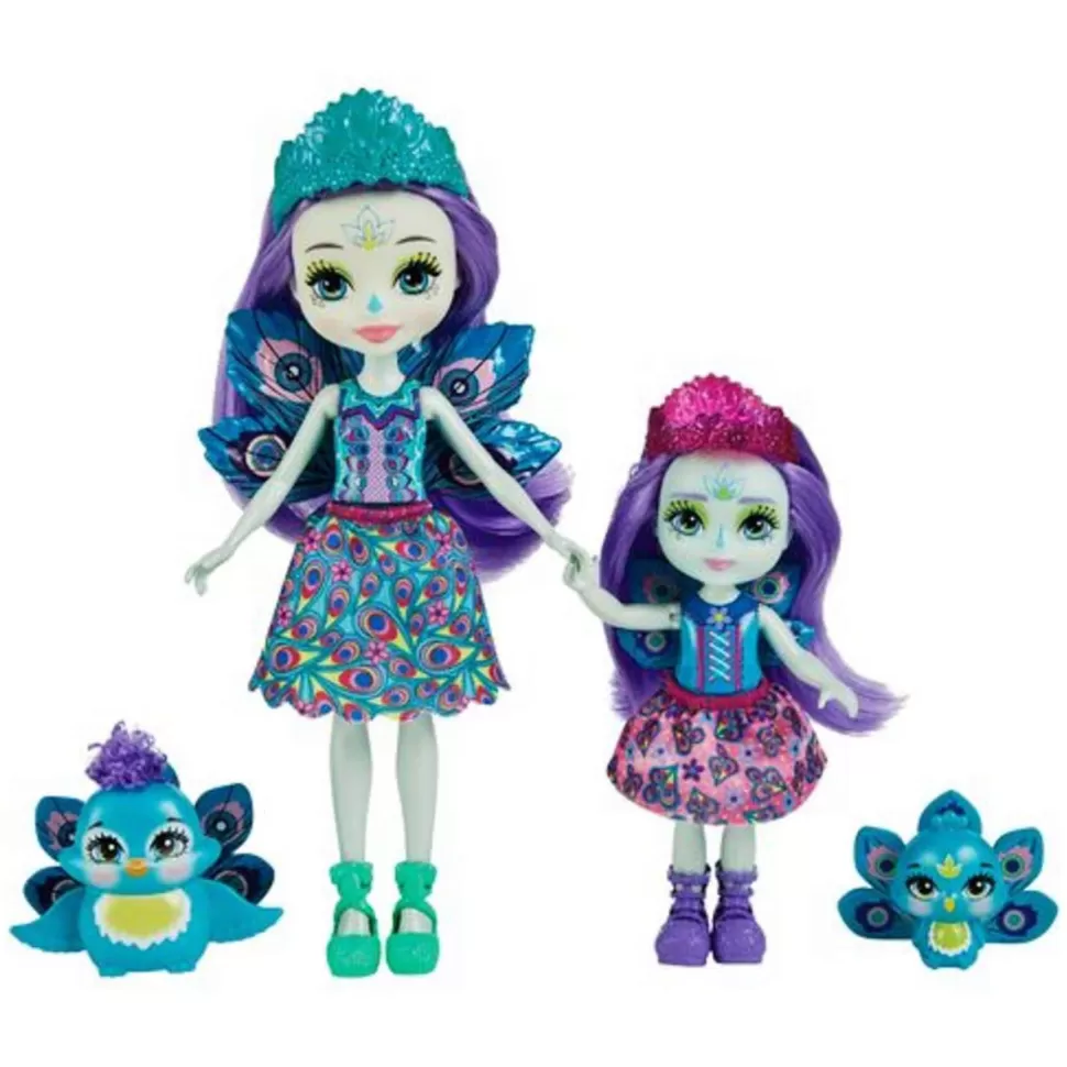 Enchantimals Muñecas^ Hermanas Pavo Real Patter Y Piera Peacock