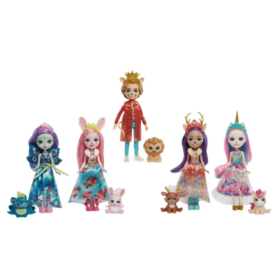 Enchantimals Pack 5 Personajes Con Mascotas* Muñecas