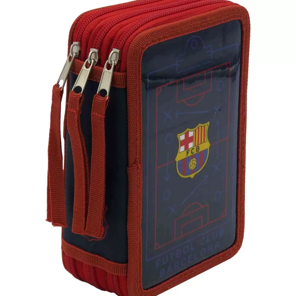 F.C. Barcelona F.C.Barcelona Plumier 3 Pisos Con Material Escolar* Vuelta Al Cole