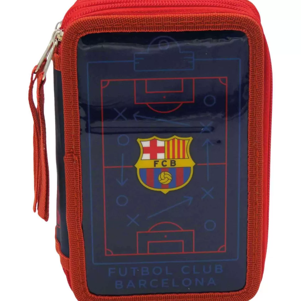 F.C. Barcelona F.C.Barcelona Plumier 3 Pisos Con Material Escolar* Vuelta Al Cole