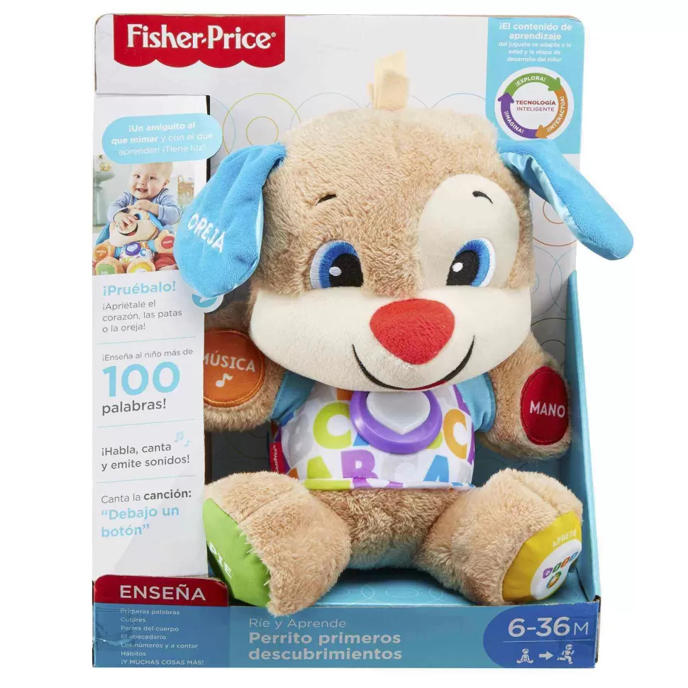 Fisher Price Fisher-Price Perrito Primeros Descubrimientos, Juguete Bebes +6 Meses* Primera Infancia