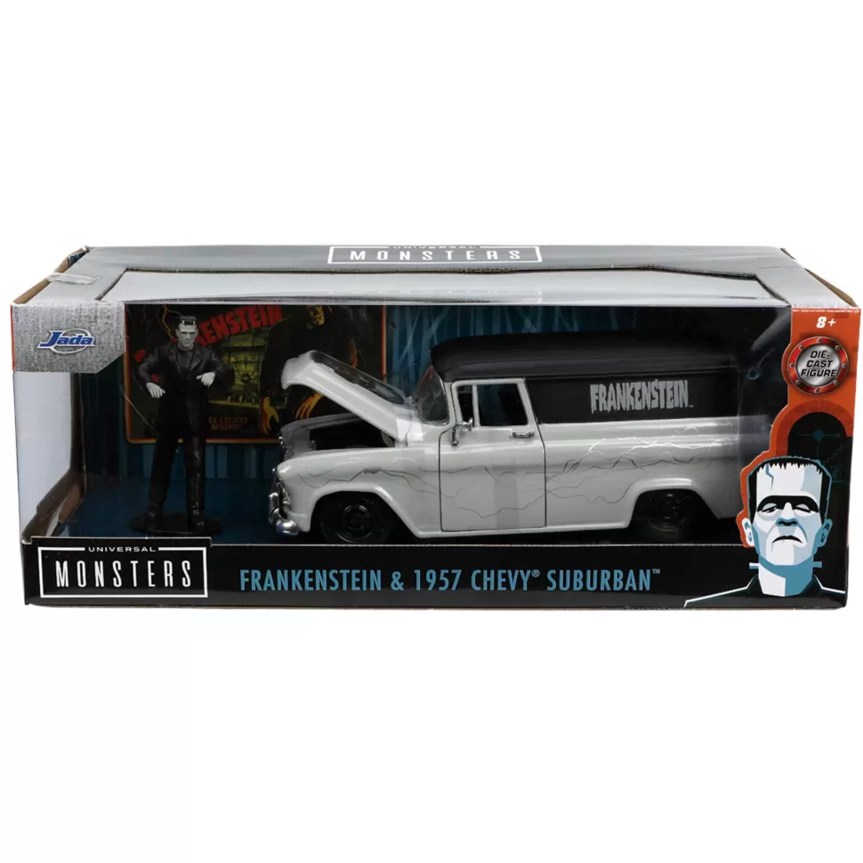 Películas y Series Figuras Y Minimundos^Frankenstein Chevy Suburban Delivery 1957 Con Figura