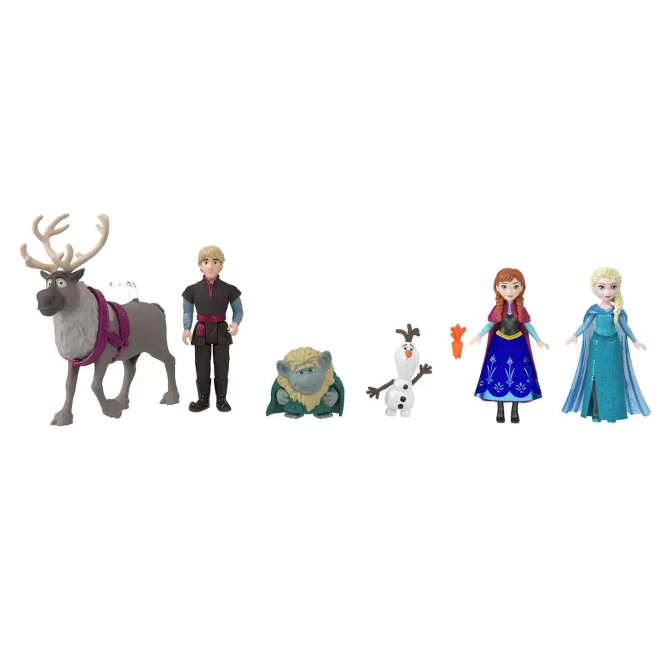 Frozen Muñecas^ Minis Pack 6 Figuras Munecos Con Caja Set De Juego Juguete 3 Anos (Mattel Hlx04)