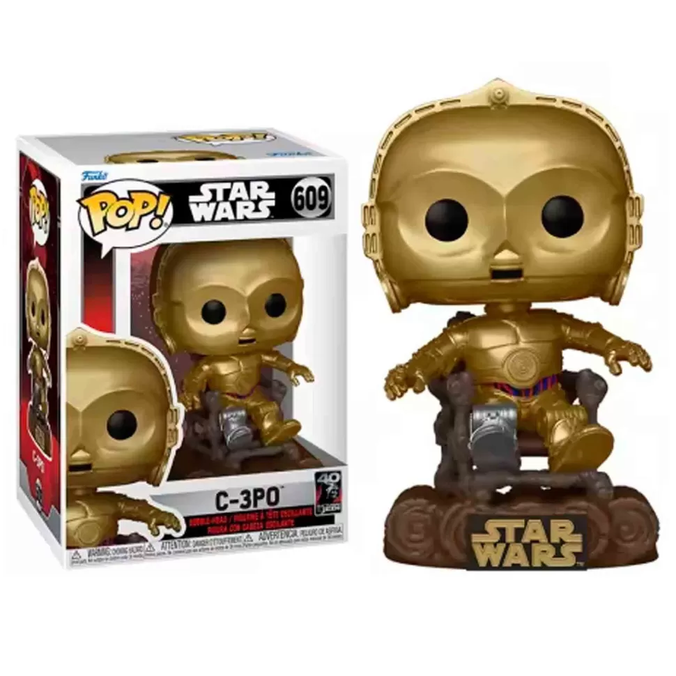 Star Wars Funko Pop : Rotj 40Th- C3P0 In Chair* Figuras Y Minimundos