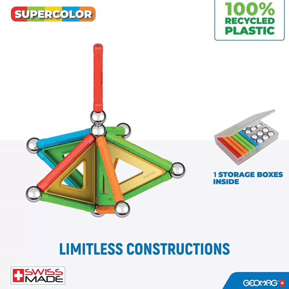 Geomag Green Supercolor 35 Piezas* Juegos De Construcción
