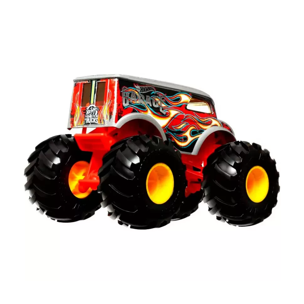 Hot Wheels Vehículos Y Radio Control^ Monster Trucks Oversized 1:24 Delivery Vehicle