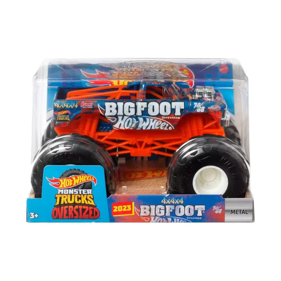 Hot Wheels Vehículos Y Radio Control^ Oversized 1:24 Scale Bigfoot Diecast Vehicle