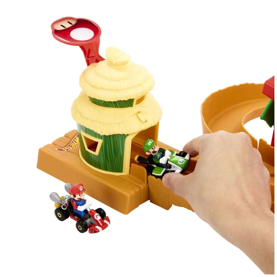 Hot Wheels Vehículos Y Radio Control^ Super Mario Bros Isla Kong Pista Para Coches De Juguete 3 Anos (Mattel Hmk49)