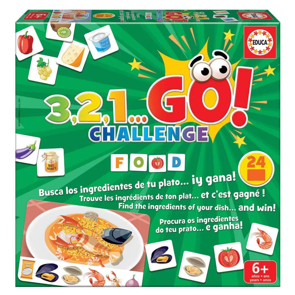 Educa Borras Juegos De Mesa^Juego 321.. Go! Challenge Food