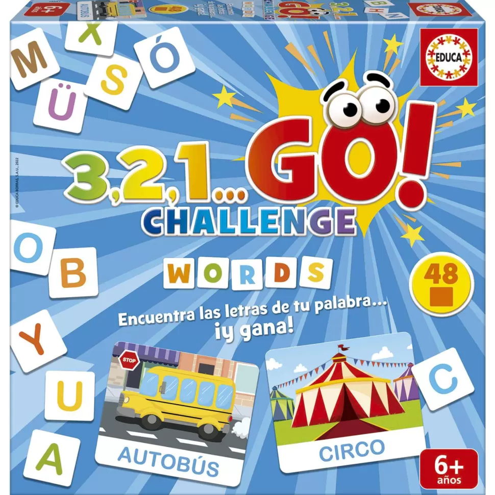 Educa Borras Juego 321… Go! Challenge Words* Juegos De Mesa