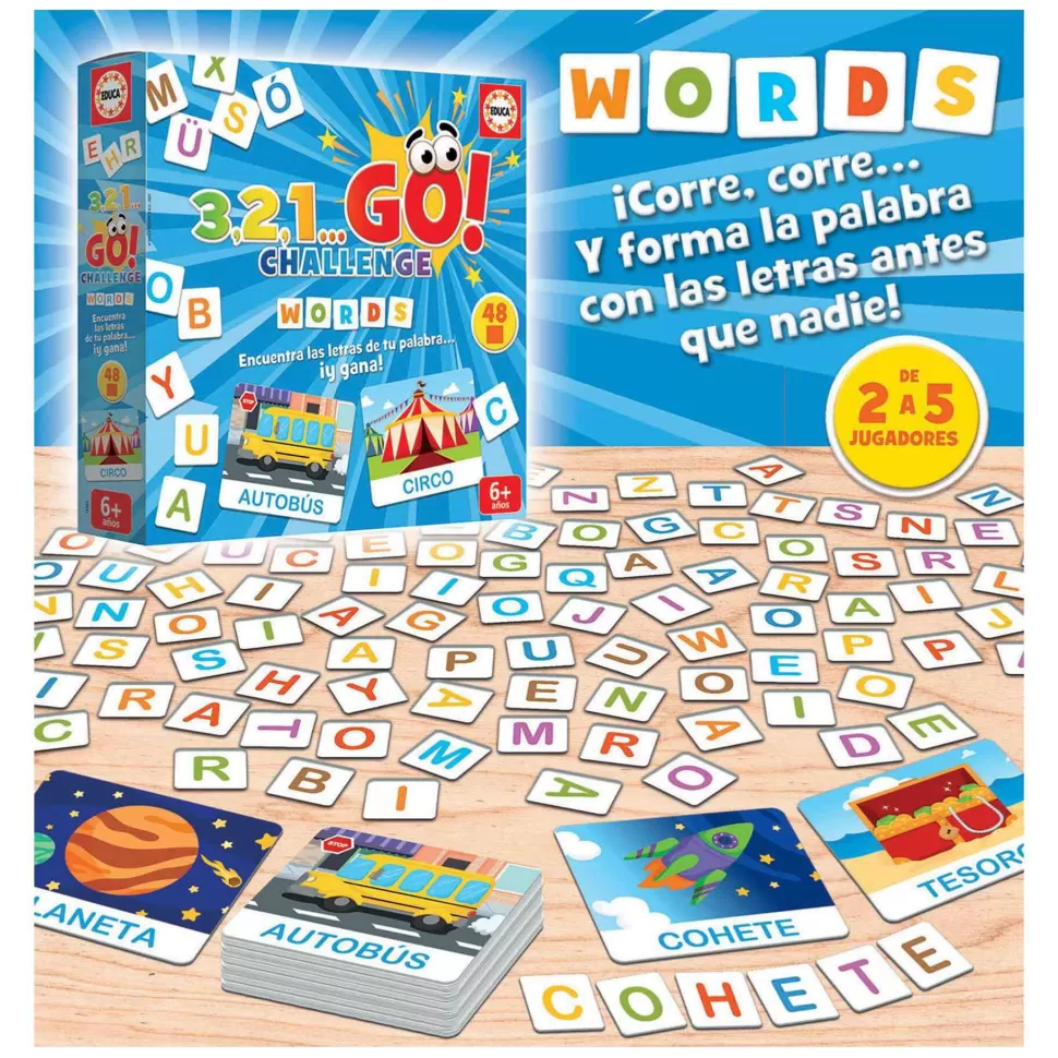 Educa Borras Juego 321… Go! Challenge Words* Juegos De Mesa