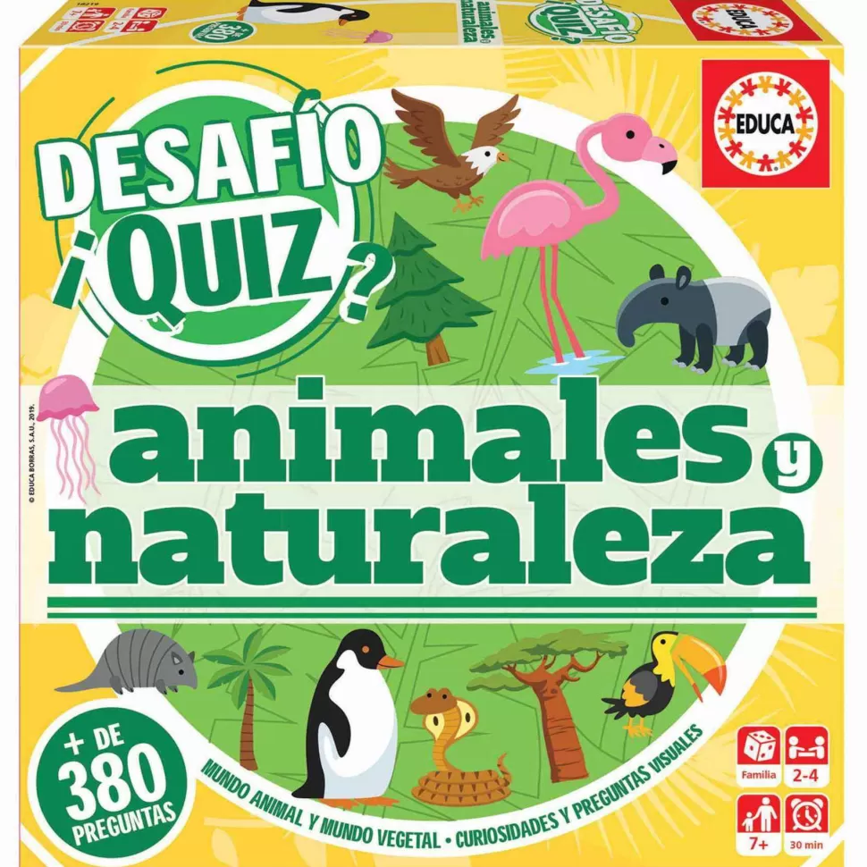 Educa Borras Juegos De Mesa^Juego Desafio Quiz Animales Y Naturaleza