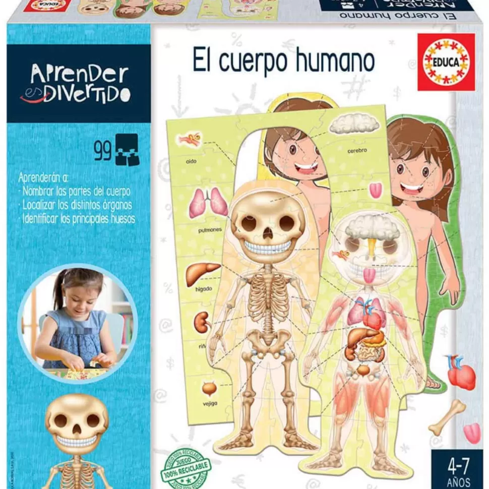 Educa Borras Puzzles Y Educativos^Juego El Cuerpo Humano | Aprender Es Divertido