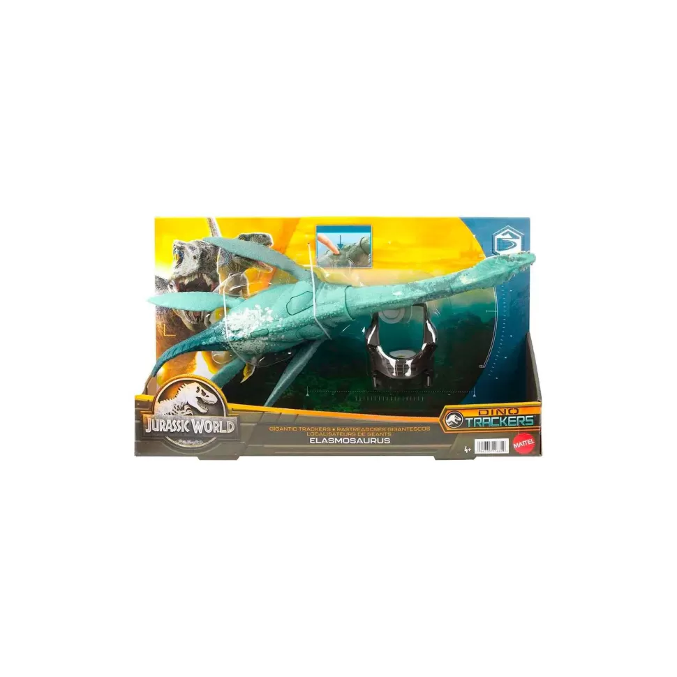 Jurassic World Figuras Y Minimundos^ Gigantic Tracker Elasmosaur Dinosaurio Juguete 4 Anos