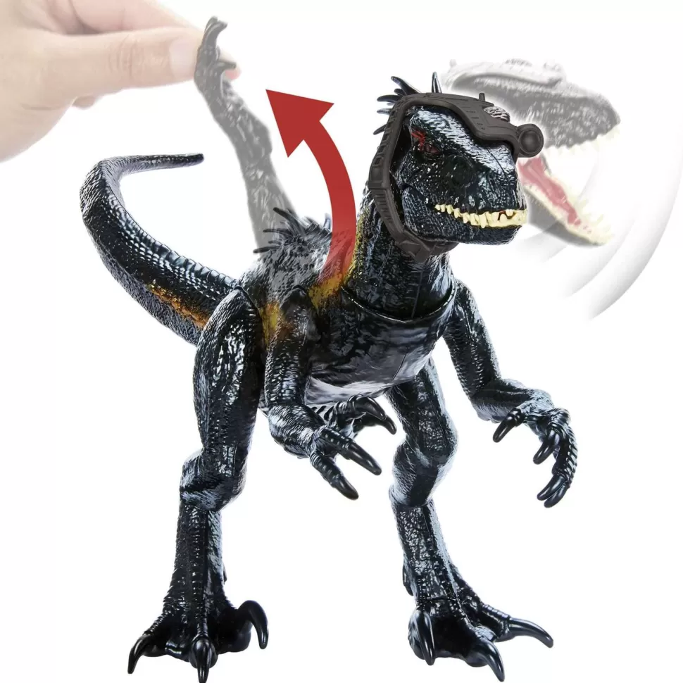 Jurassic World Figuras Y Minimundos^ Rastrea Y Ataca Indoraptor Dinosaurio Juguete 4 Anos