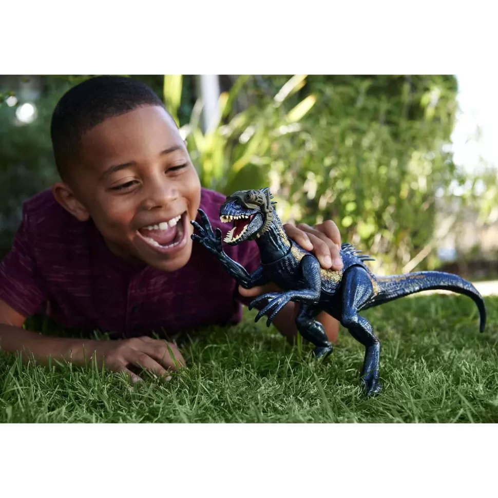Jurassic World Figuras Y Minimundos^ Rastrea Y Ataca Indoraptor Dinosaurio Juguete 4 Anos
