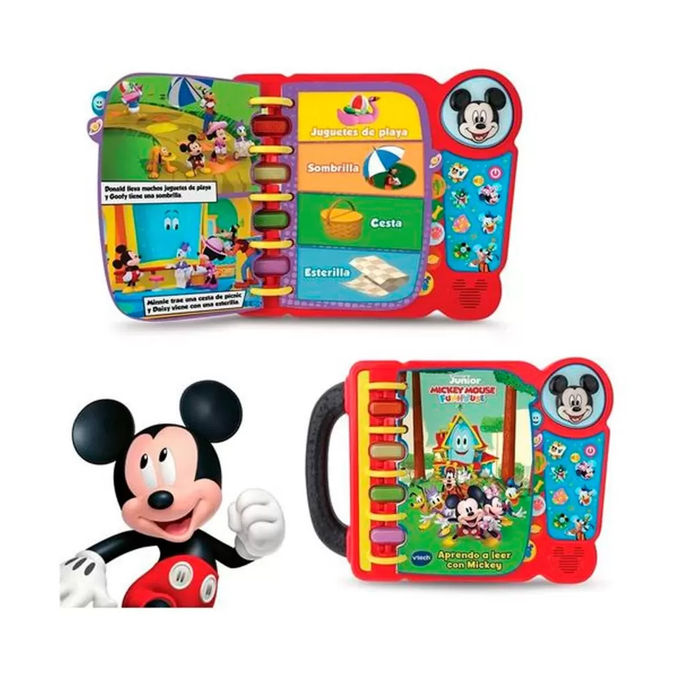 VTech Primera Infancia^Libro Interactivo Mickey Mouse Para Aprender A Leer