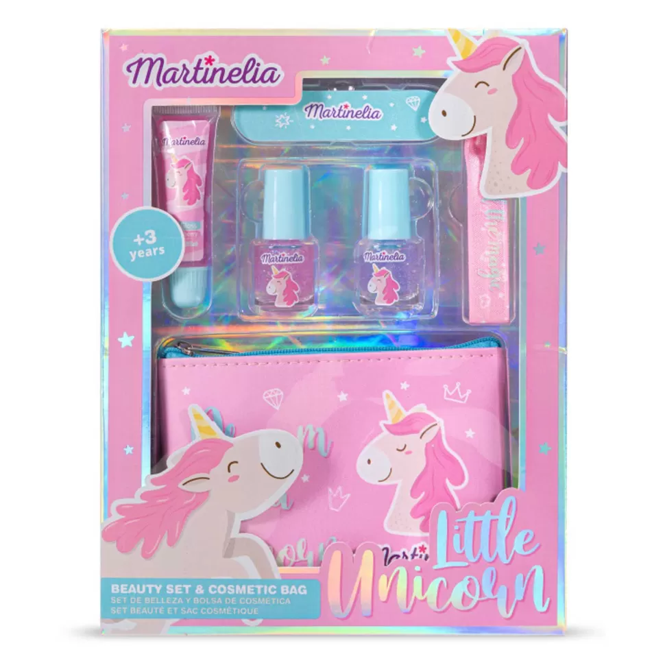 Martinelia Juguetes De Imitación Y Hogar^ Unicorn Kit De Maquillaje Con Mini Neceser