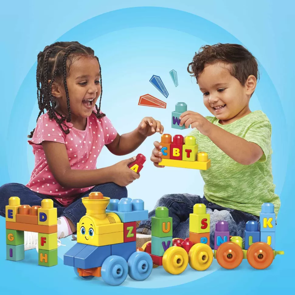 Mega Bloks Juegos De Construcción^ Tren Musical Abc Juguete De Bloques De Construcción
